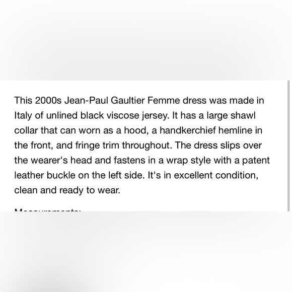 VINTAGE 2000s JEAN PAUL GAULTIER DRESS ✔️✔️✔️✔️✔️✔️✔️✔️✔️✔️✔️✔️✔️✔️✔️✔️✔️ - Picture 3 of 16